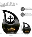 10-inch Gold Fish Urn