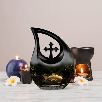 10-inch Gold Fish Urn