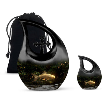 10 inch large Urn with 1 Keepsake 3 Inch Urn