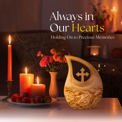 10-Inch Gold Fish Mini Urn
