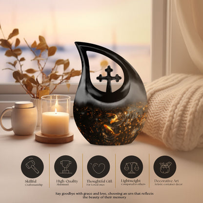 10-inch Gold Fish Urn