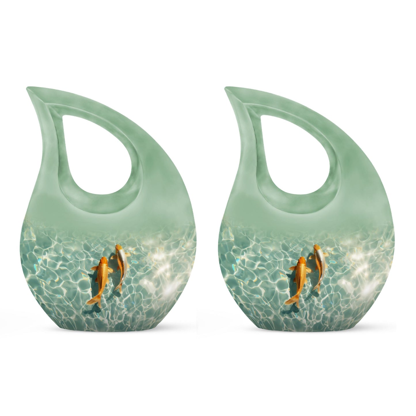 Gold Fish Urn 