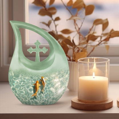 Gold Fish Urn 