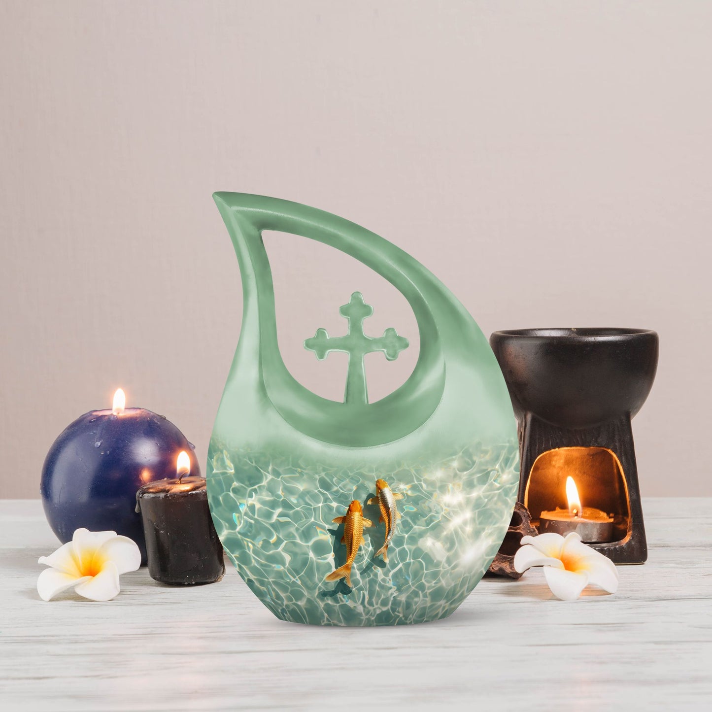 Gold Fish Urn 