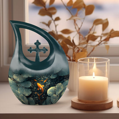 10 inch Gold Fish Urn