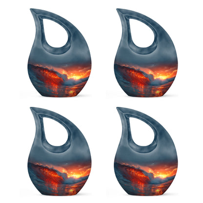 Ocean Waves Theme 3 Inch Keepsake Pack of 4