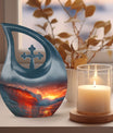 Ocean Waves Cross Drop Urn
