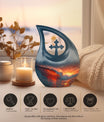 Ocean Waves Cross Drop Urn