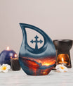 Ocean Waves Cross Drop Urn