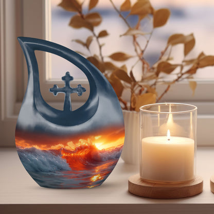 10 Inch Ocean Waves Urn