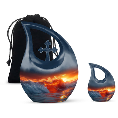 10 Inch Ocean Waves Urn