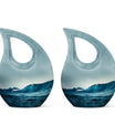Cross Drop Ocean Waves Urn