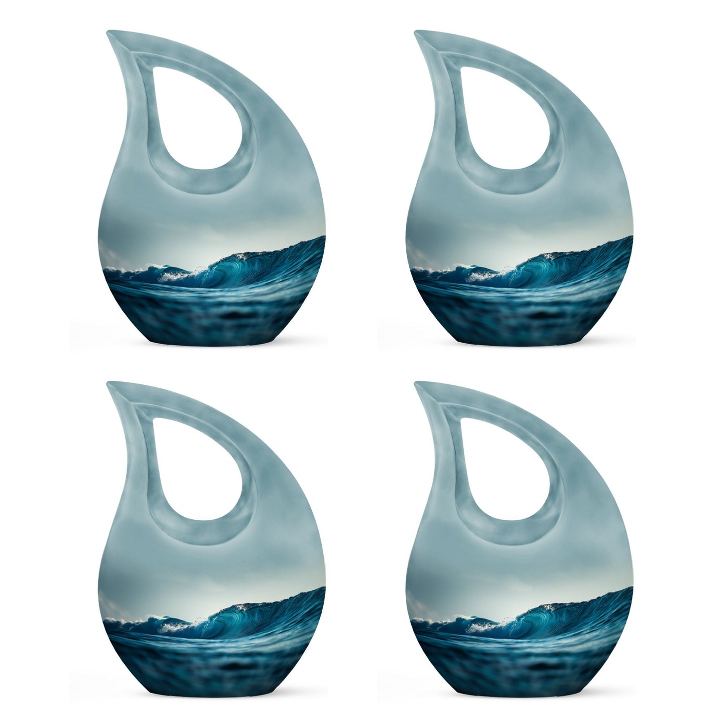 Cross Drop Ocean Waves Urn