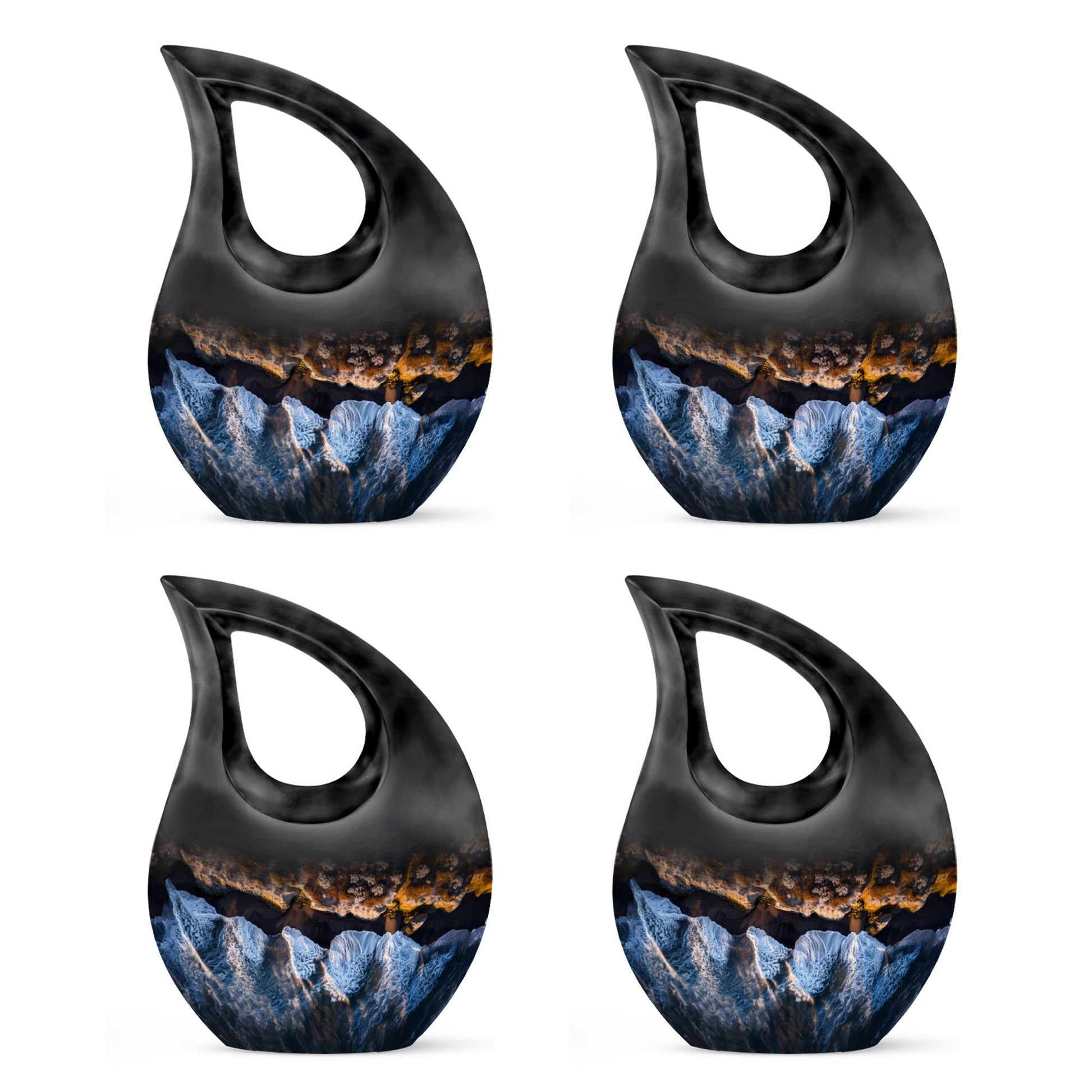 Ocean Waves Theme 3 Inch Keepsake Pack of 4