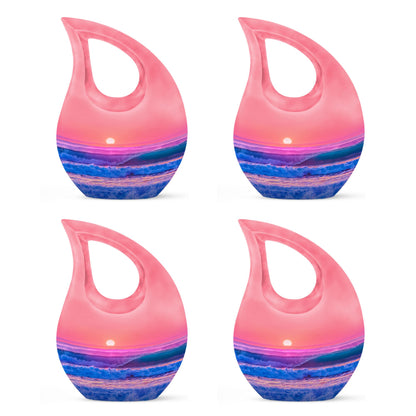 10-Inch Ocean Waves Cross Drop Cremation Urn