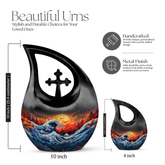 10-inch Ocean Waves Urn