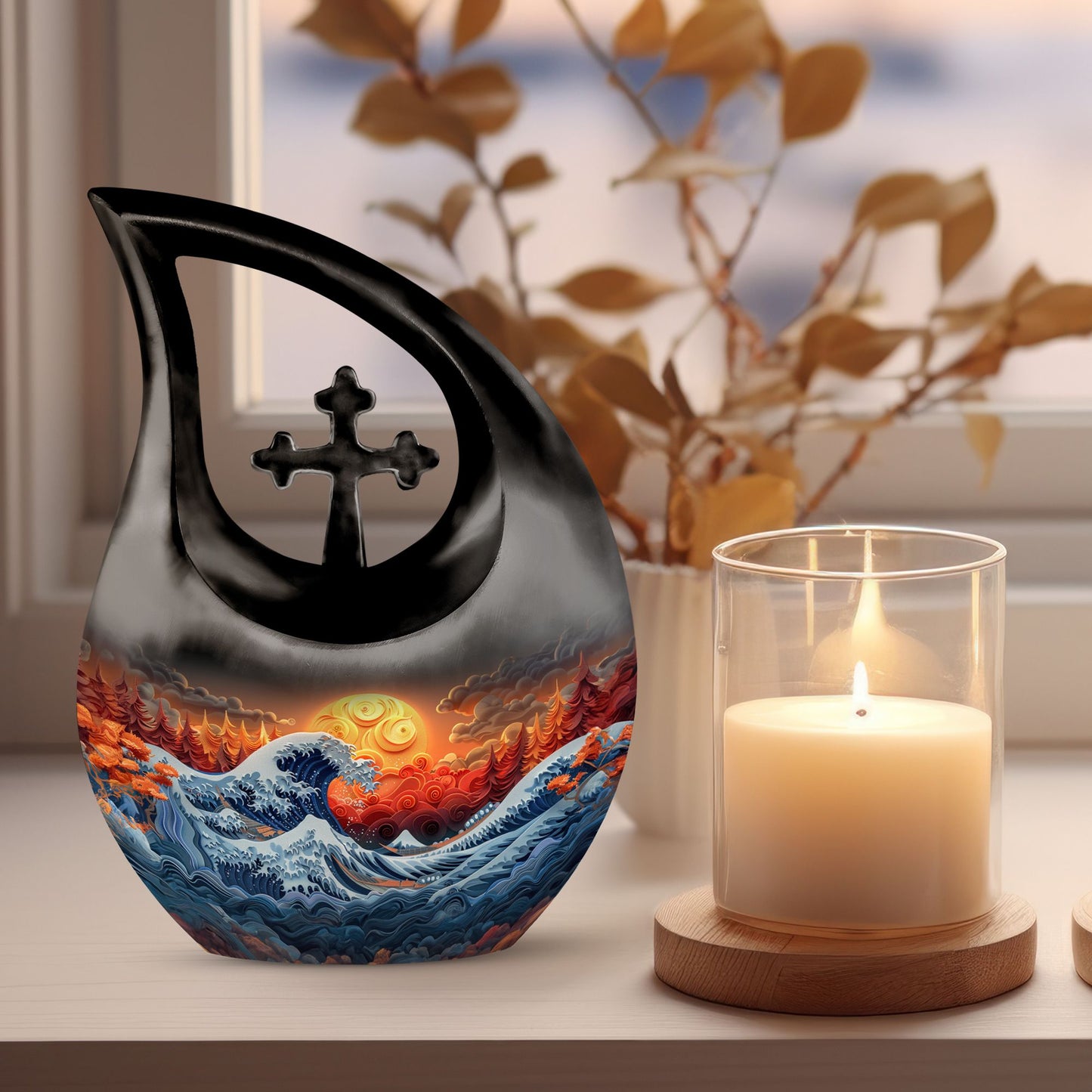 10-inch Ocean Waves Urn