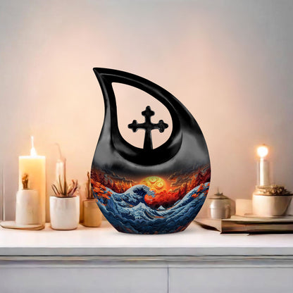 10-inch Ocean Waves Urn