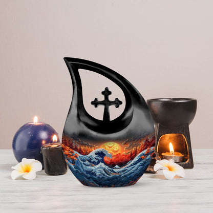 10-inch Ocean Waves Urn