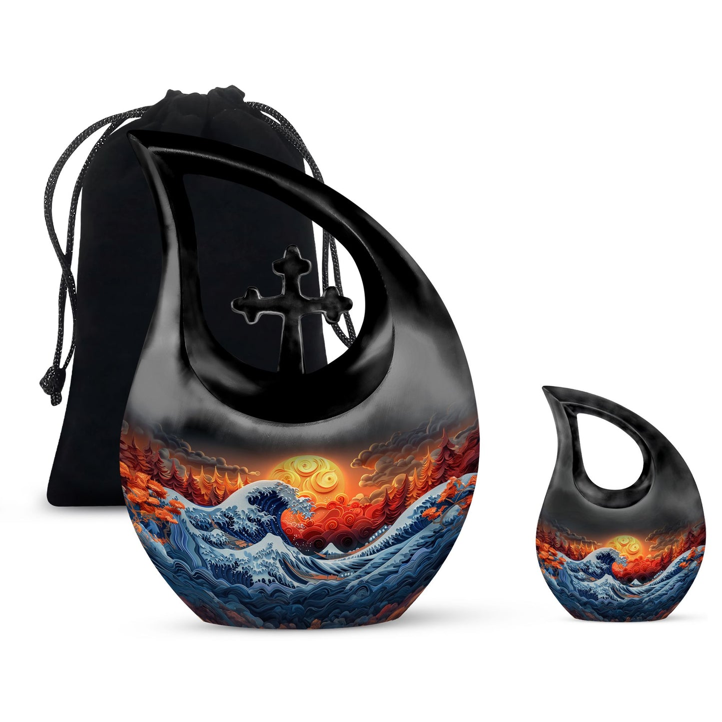 10-inch Ocean Waves Urn