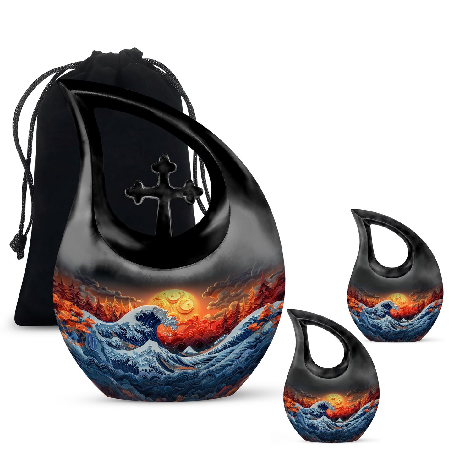 10-inch Ocean Waves Urn