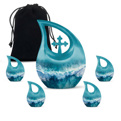 Personalized Ocean Cremation Urn for Human Ashes - 10-inch, 200 cu in - Yatskia