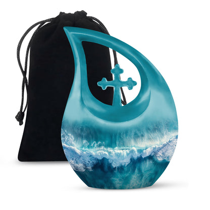 Personalized Ocean Cremation Urn for Human Ashes - 10-inch, 200 cu in - Yatskia