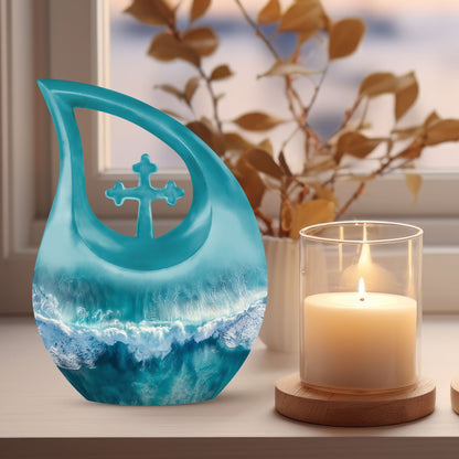 10 inch Ocean Waves Urn