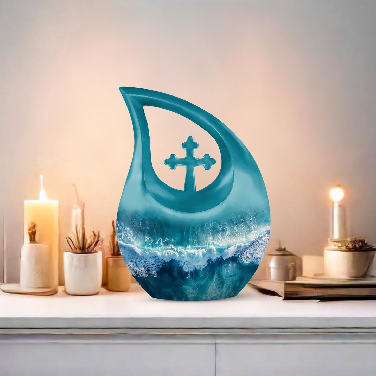 10 inch Ocean Waves Urn
