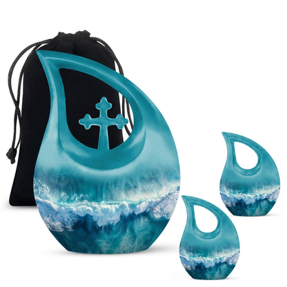 Personalized Ocean Cremation Urn for Human Ashes - 10-inch, 200 cu in - Yatskia