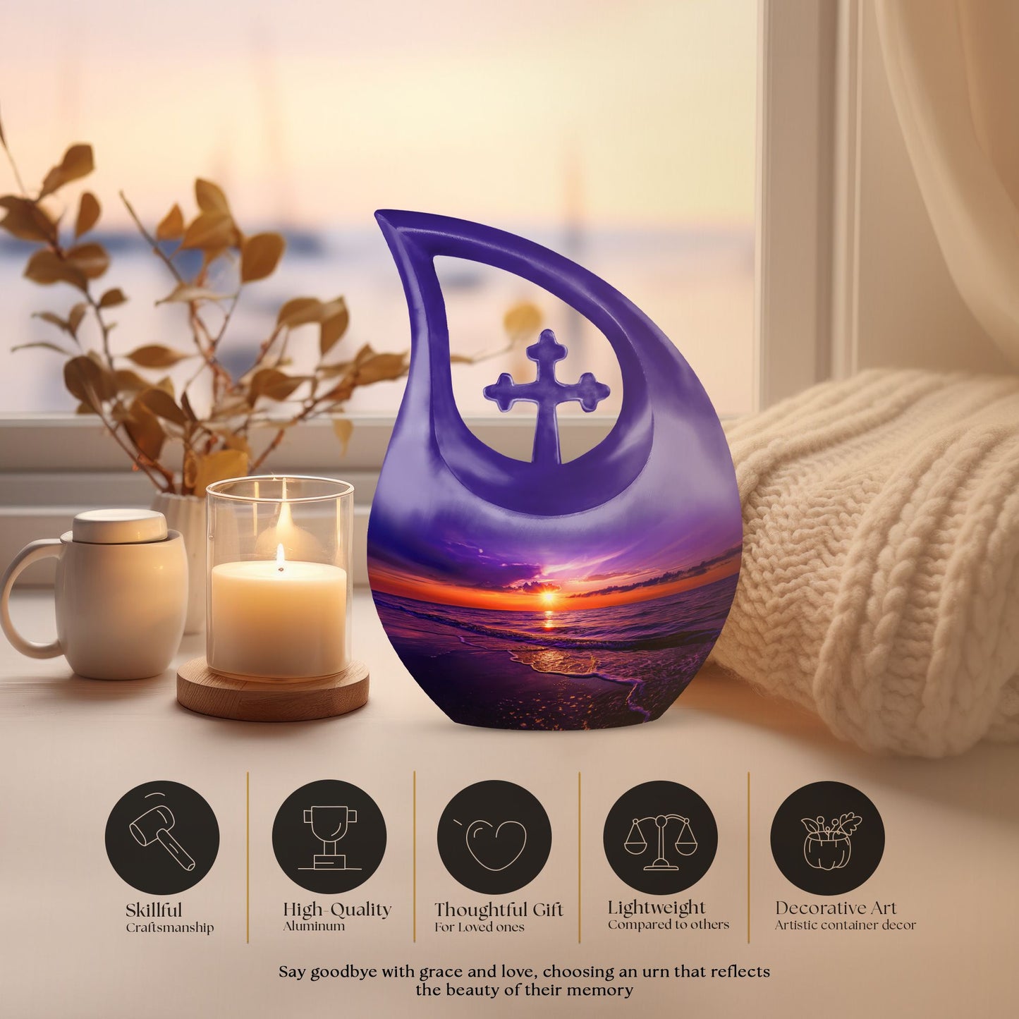 10-inch Ocean Waves Urn