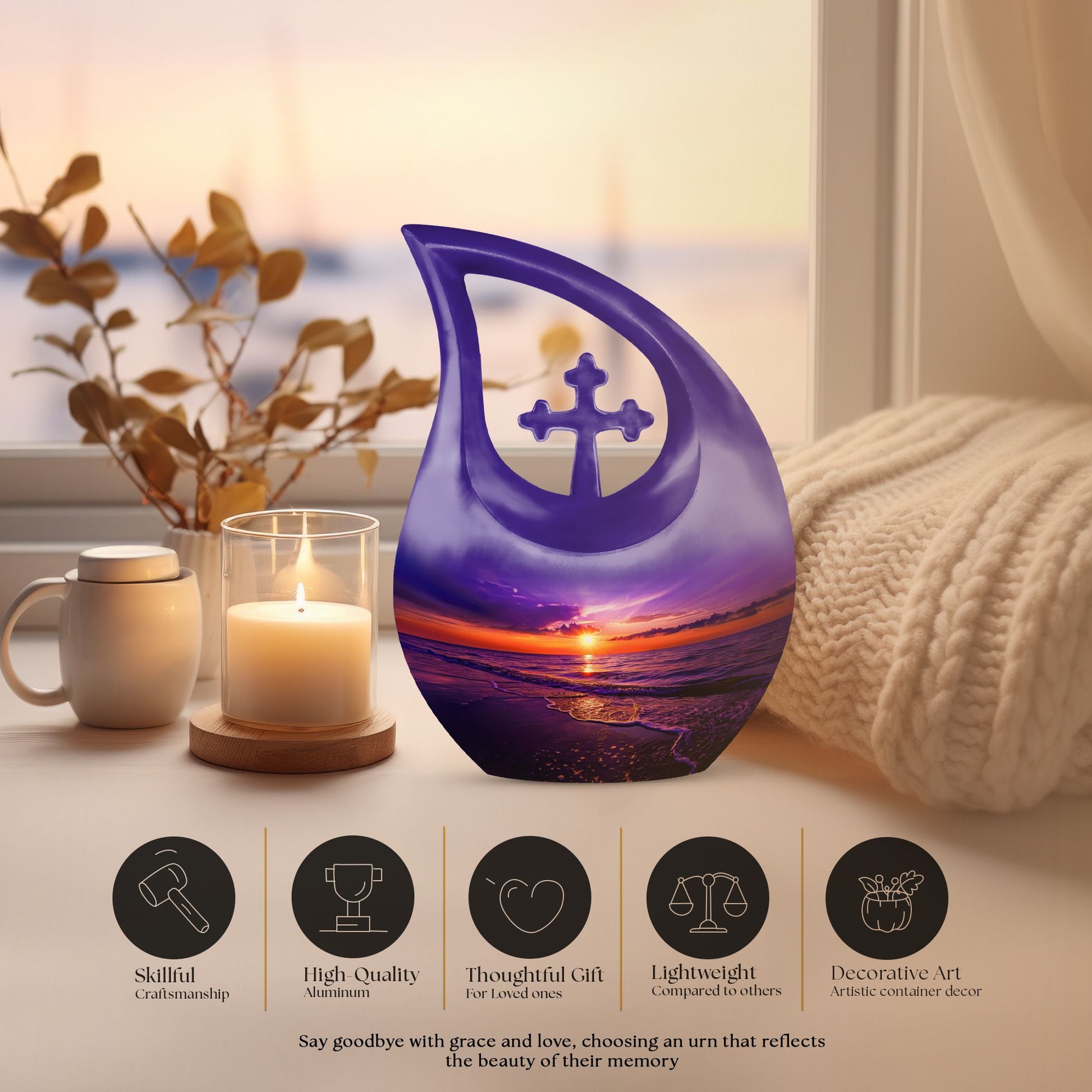 10-inch Ocean Waves Urn