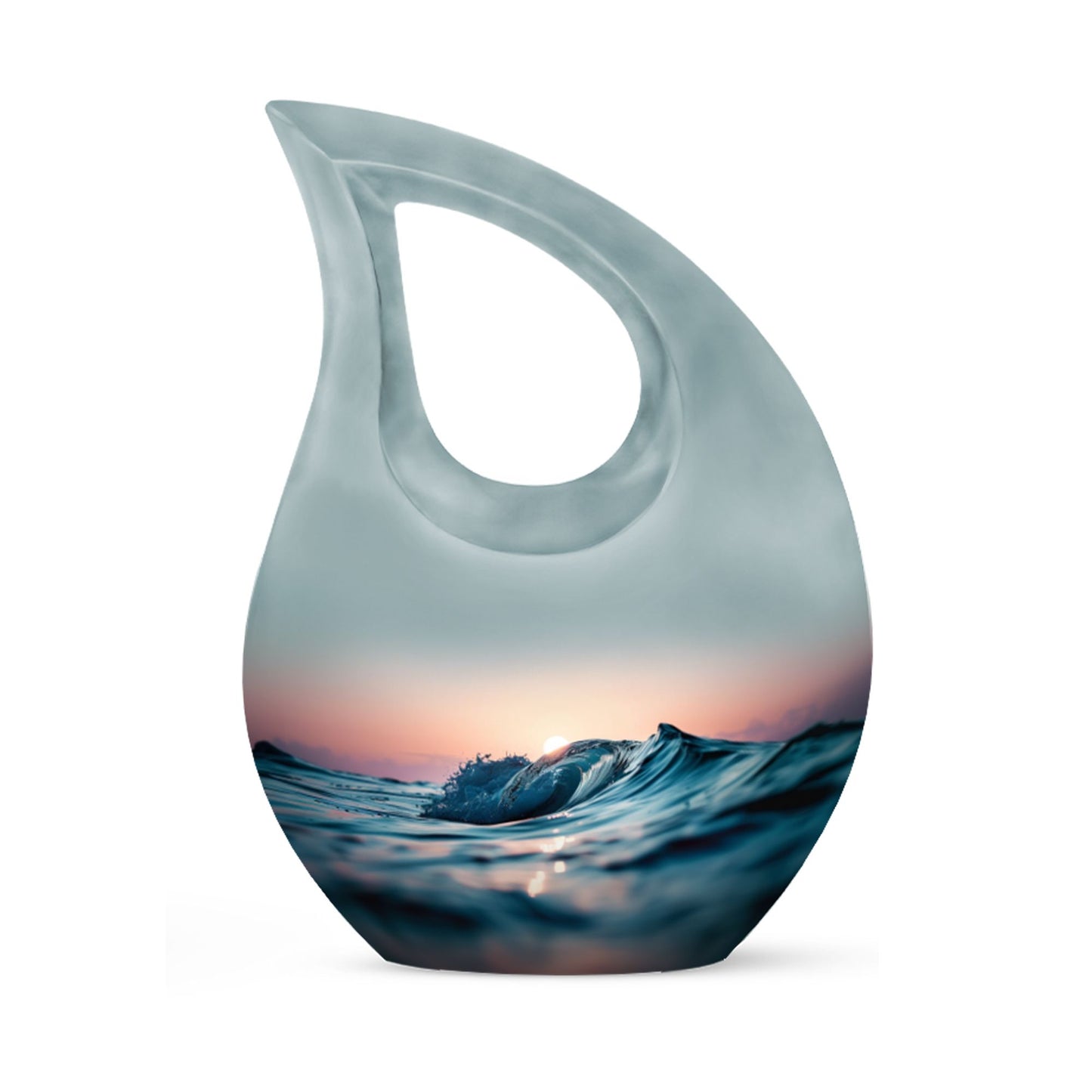 Affordable Cross Drop Ocean Waves Urn