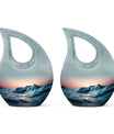 Affordable Cross Drop Ocean Waves Urn