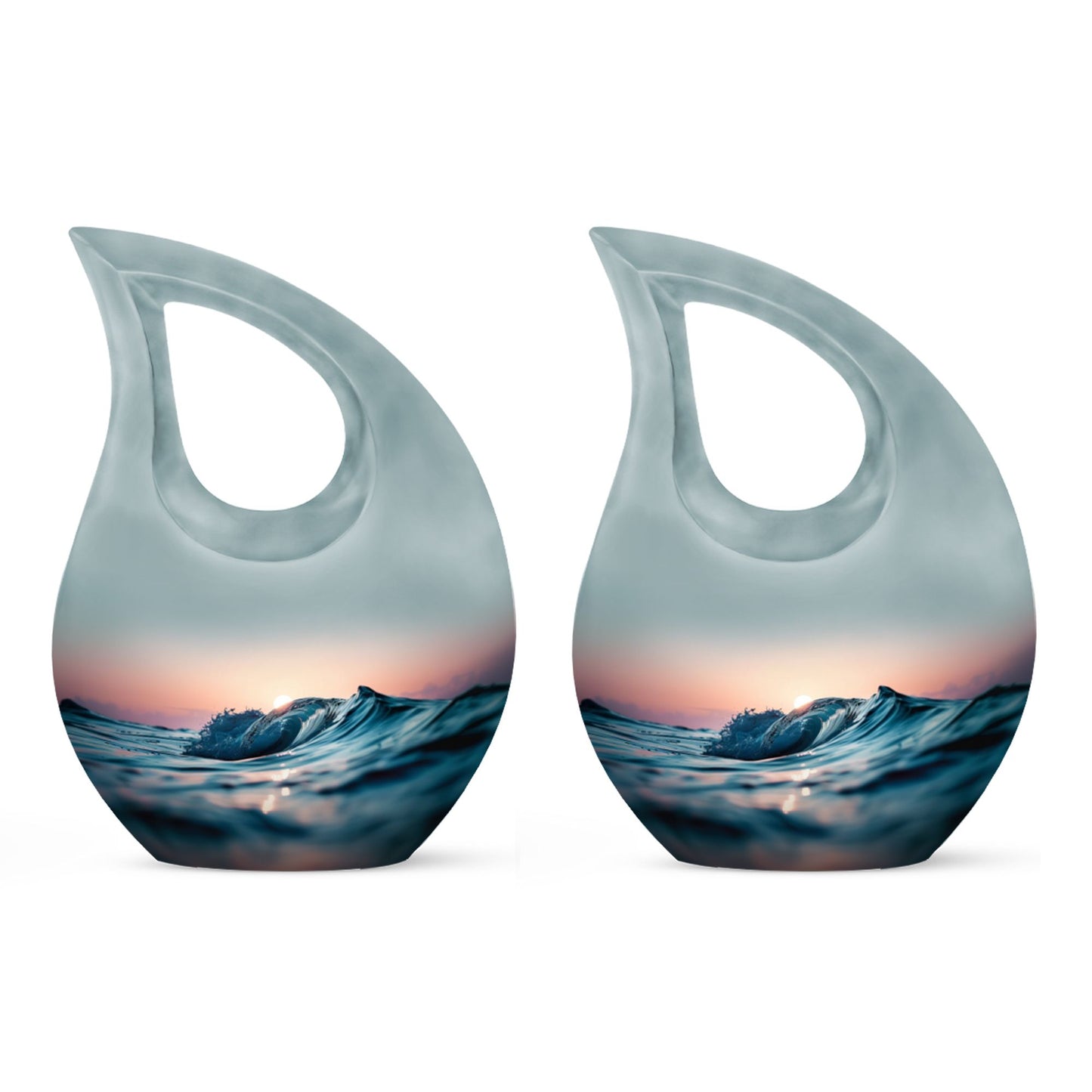 Affordable Cross Drop Ocean Waves Urn