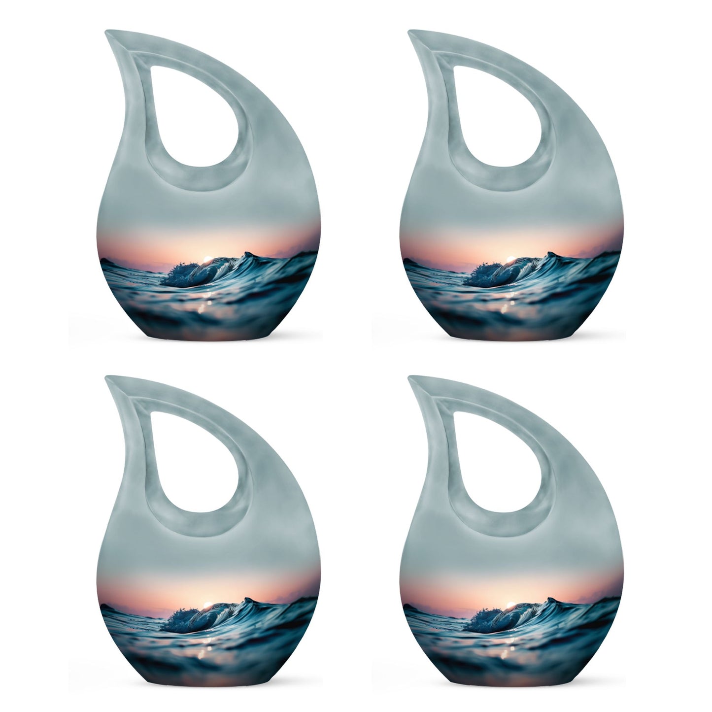 Affordable Cross Drop Ocean Waves Urn