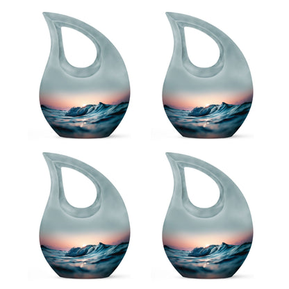 Affordable Cross Drop Ocean Waves Urn
