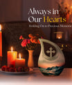 Affordable Cross Drop Ocean Waves Urn