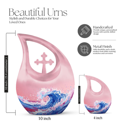 10 Inch Ocean Waves Urn