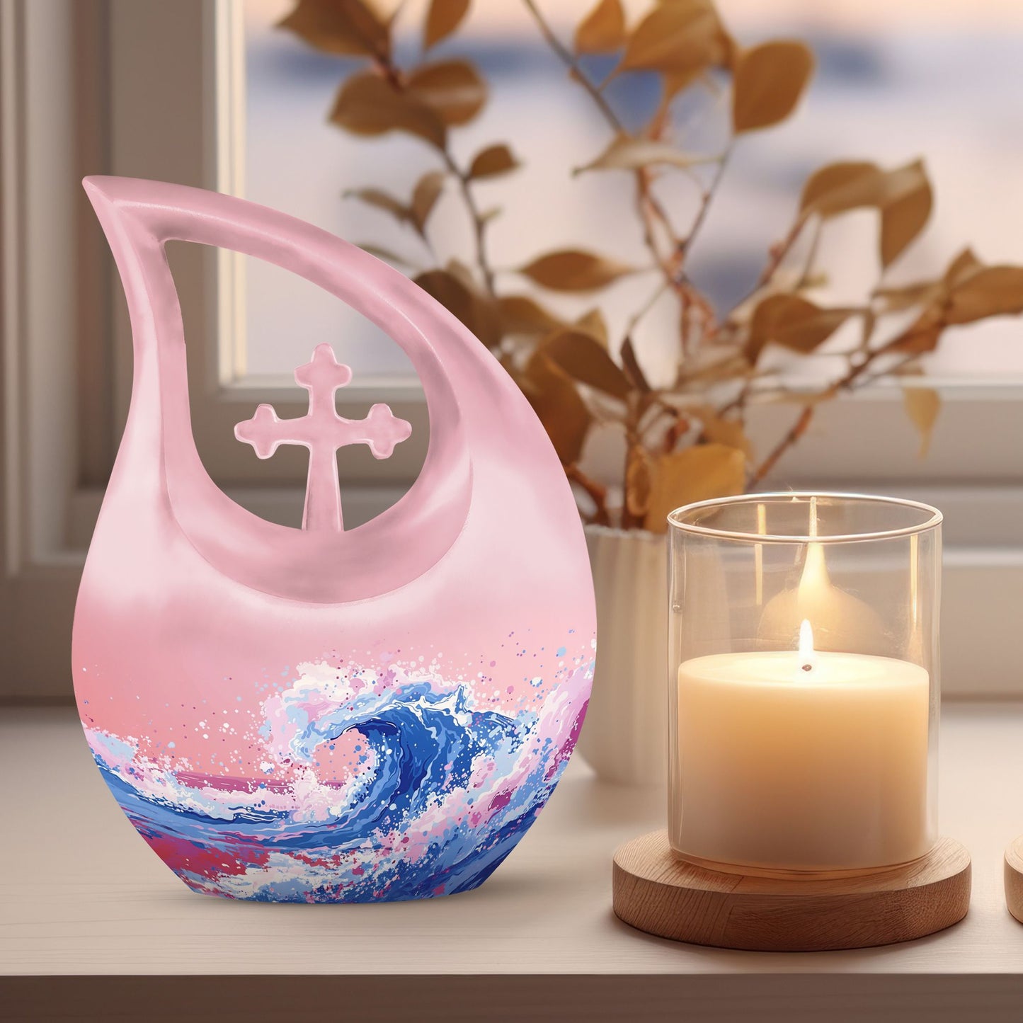 10 Inch Ocean Waves Urn