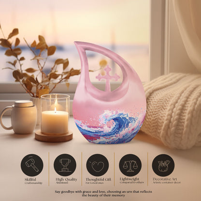 10 Inch Ocean Waves Urn