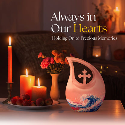 10 Inch Ocean Waves Urn