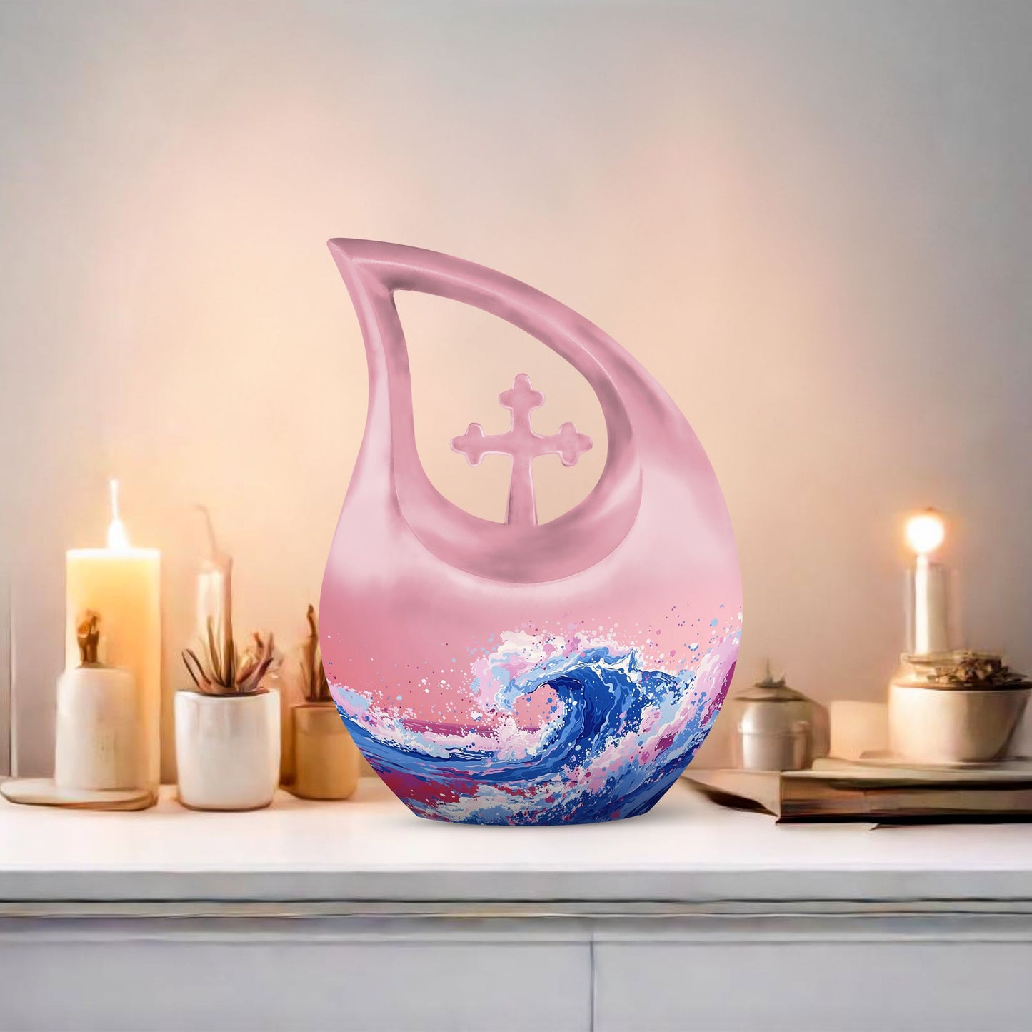 10 Inch Ocean Waves Urn