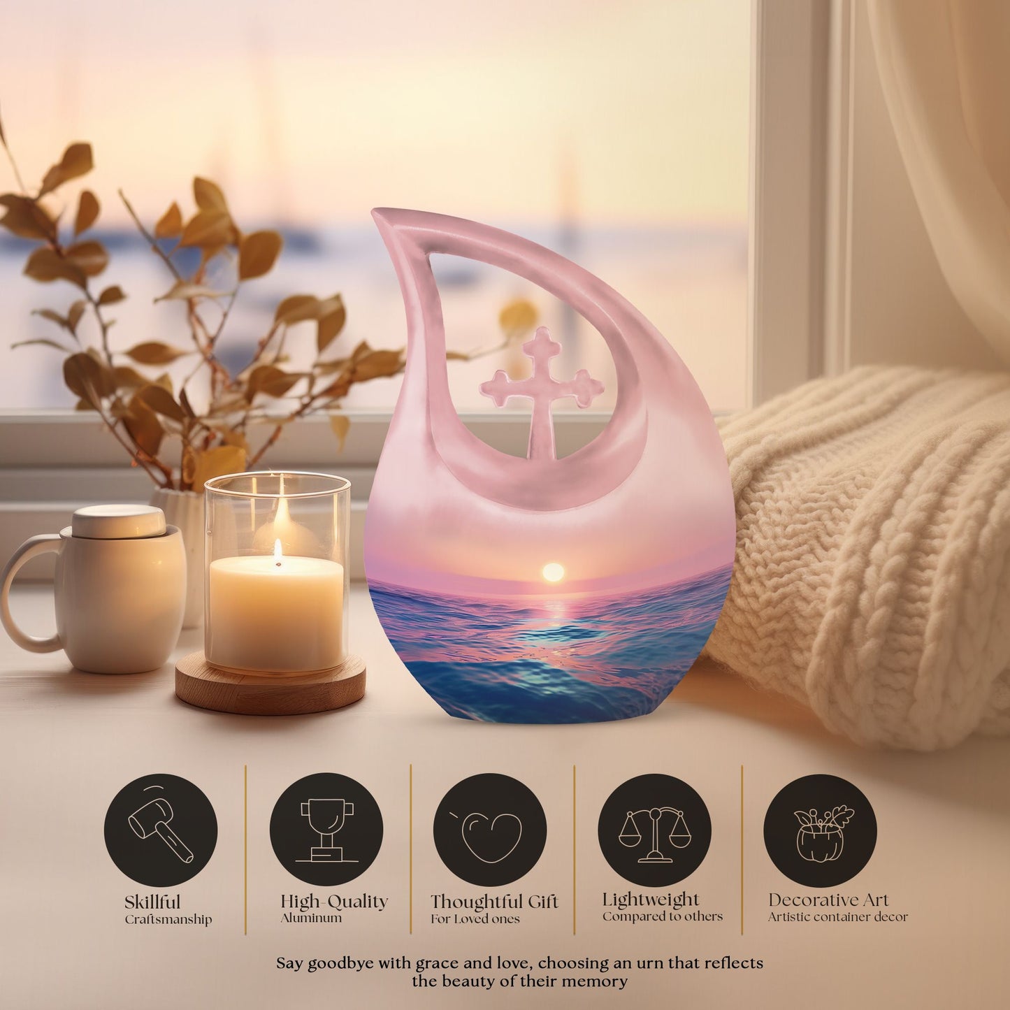 10-inch Ocean Waves Urn