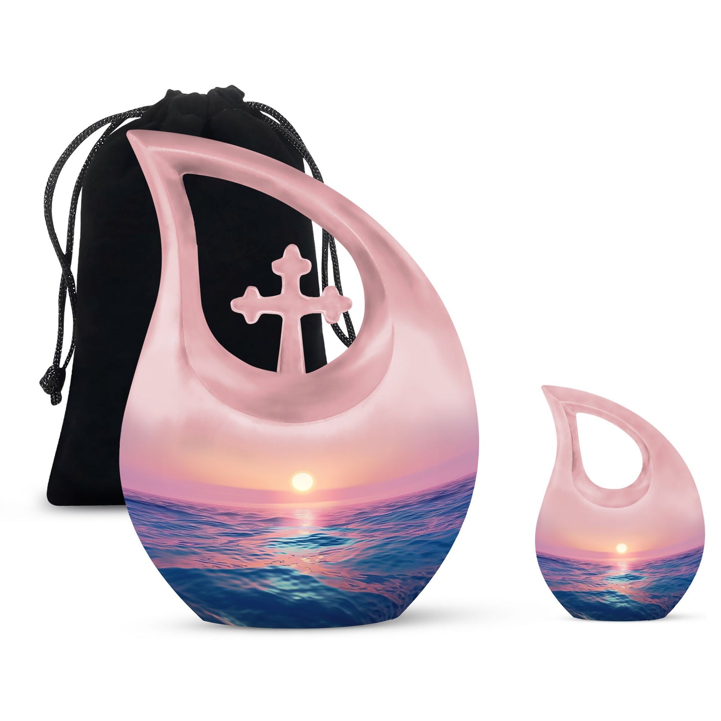 Personalized Ocean Memorial Urn for Human Ashes - 10-inch, 200 cu in - Yatskia