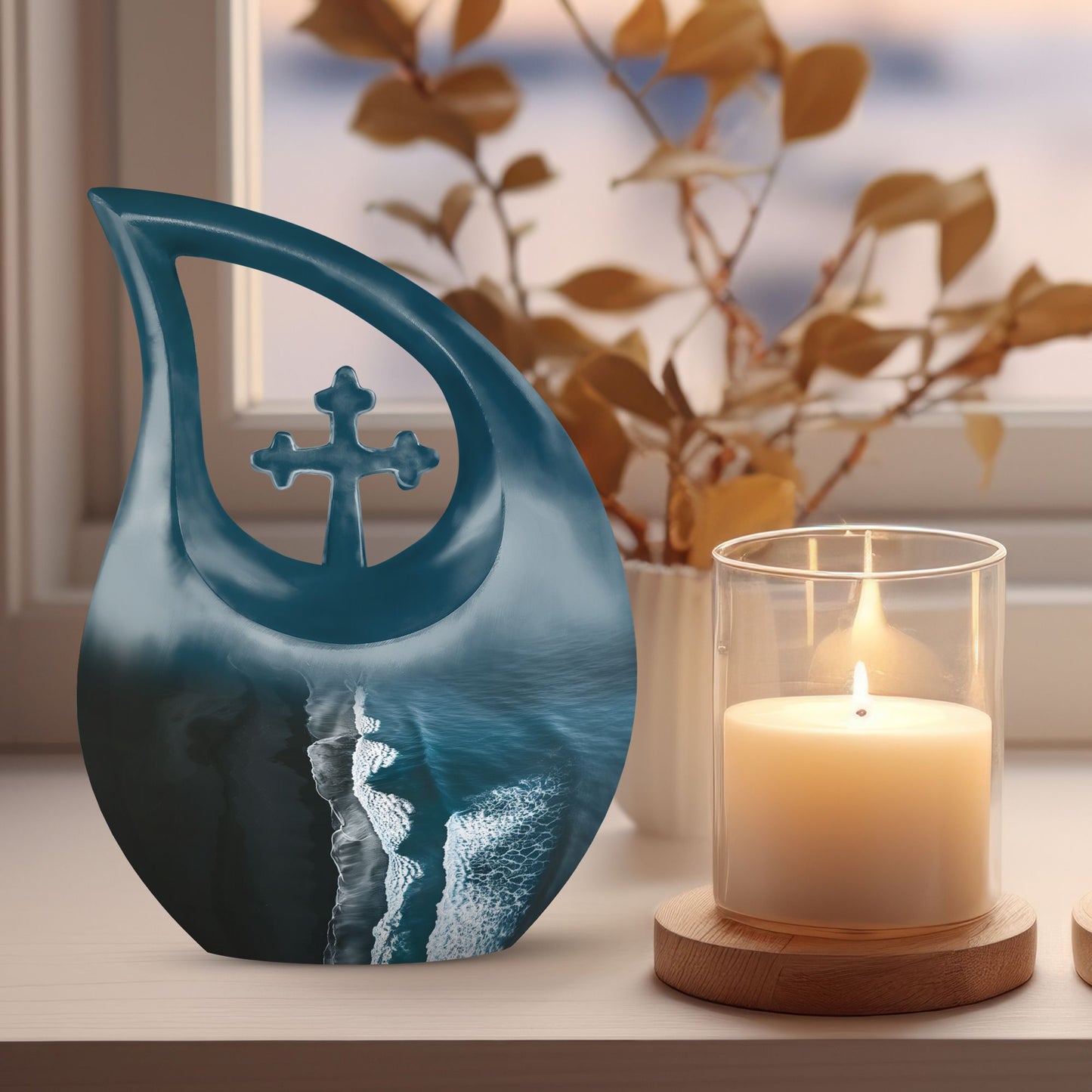 10-inch Ocean Waves Urn