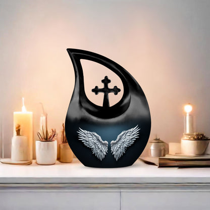 Wings Blue Memorial Urn