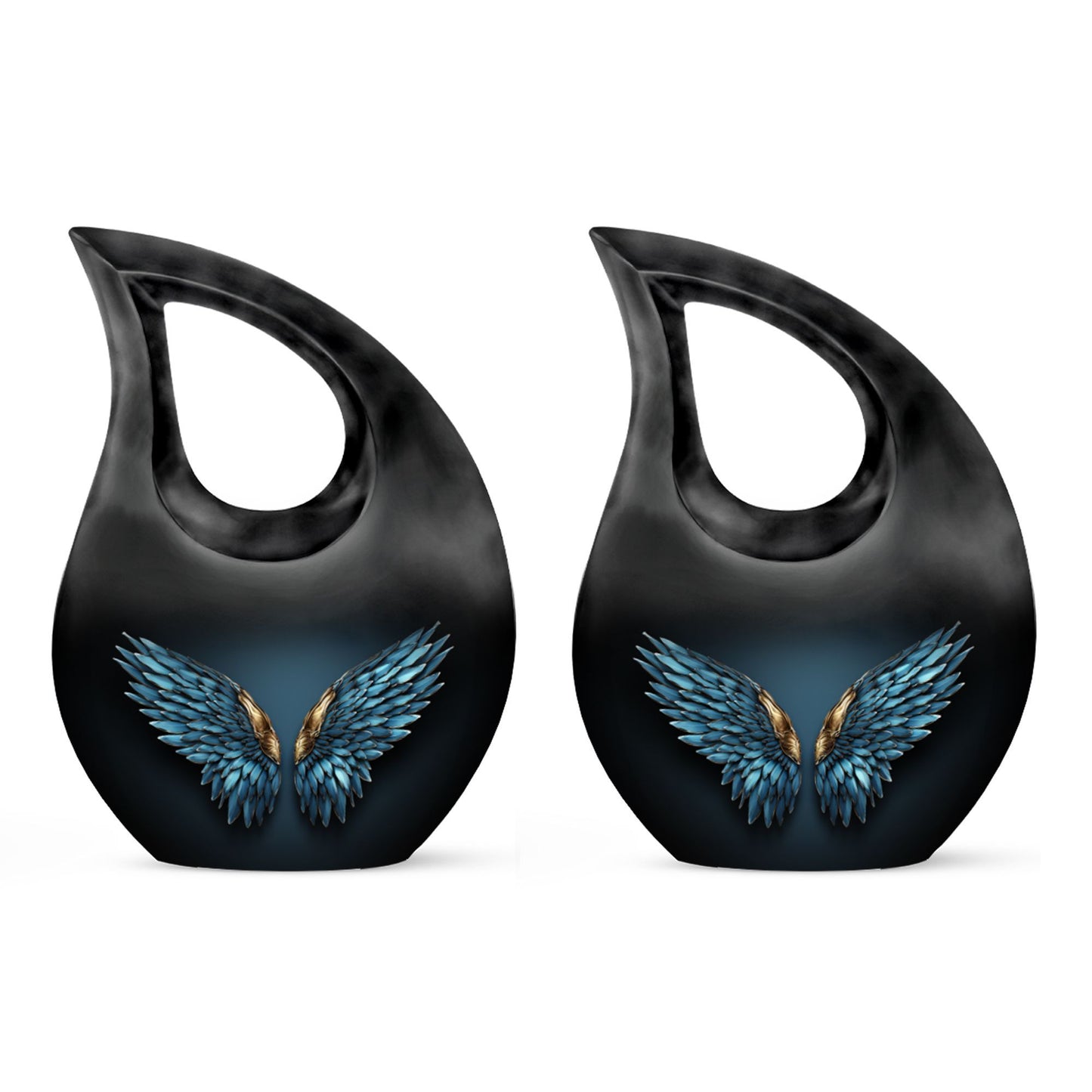 10-inch Wings Blue Urn