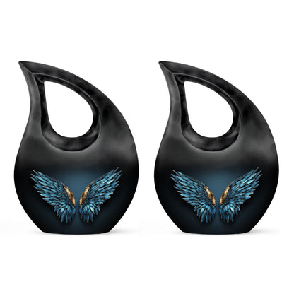 10-inch Wings Blue Urn