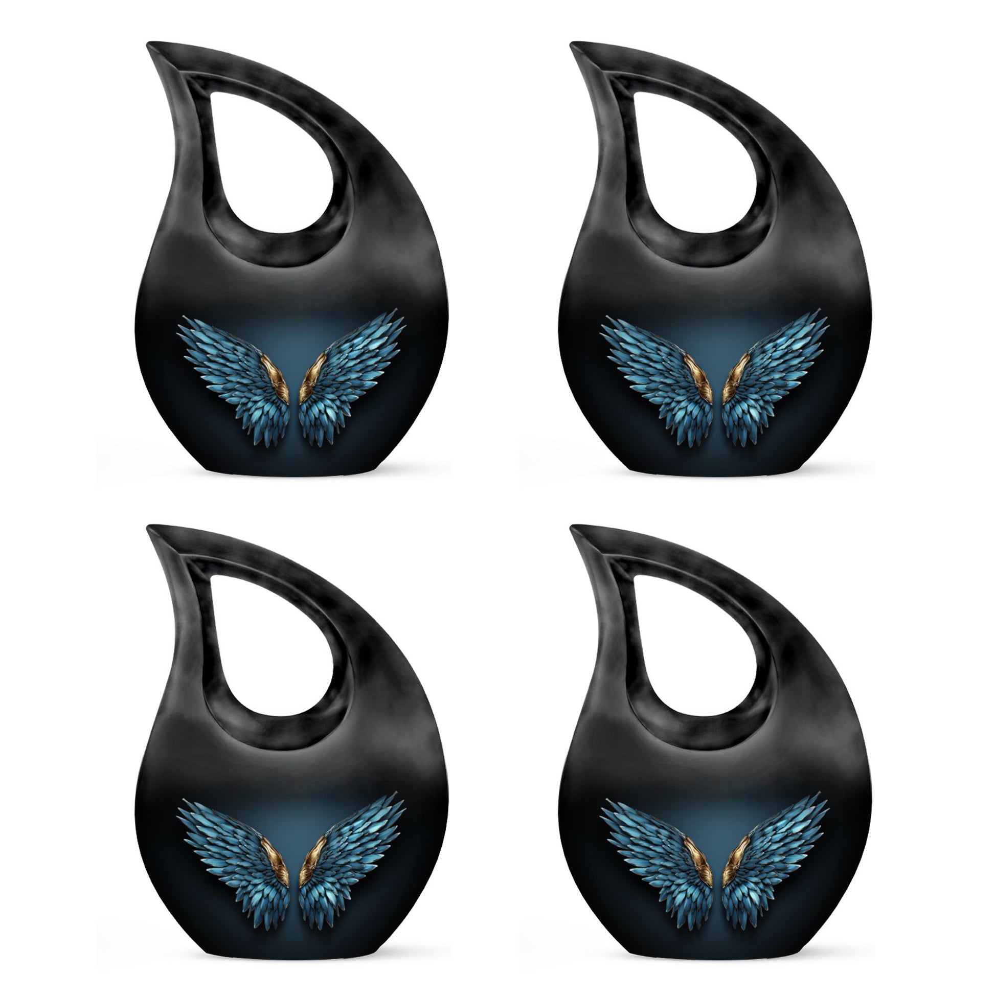 10-inch Wings Blue Urn